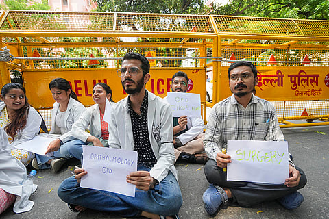 Doctors protest in Delhi